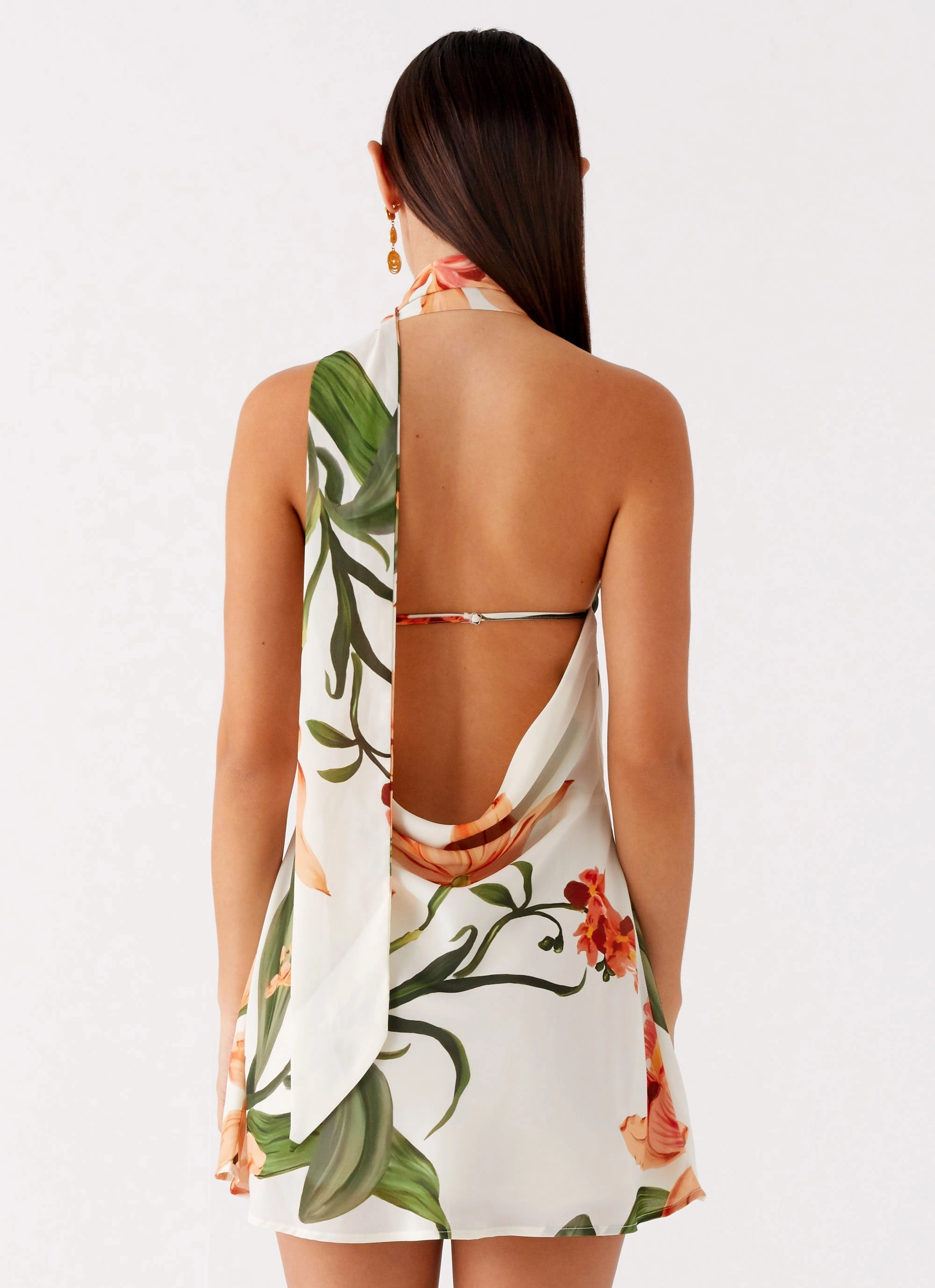 Trisha Mini Dress - Floral Print Subtle Fit Evening Motion