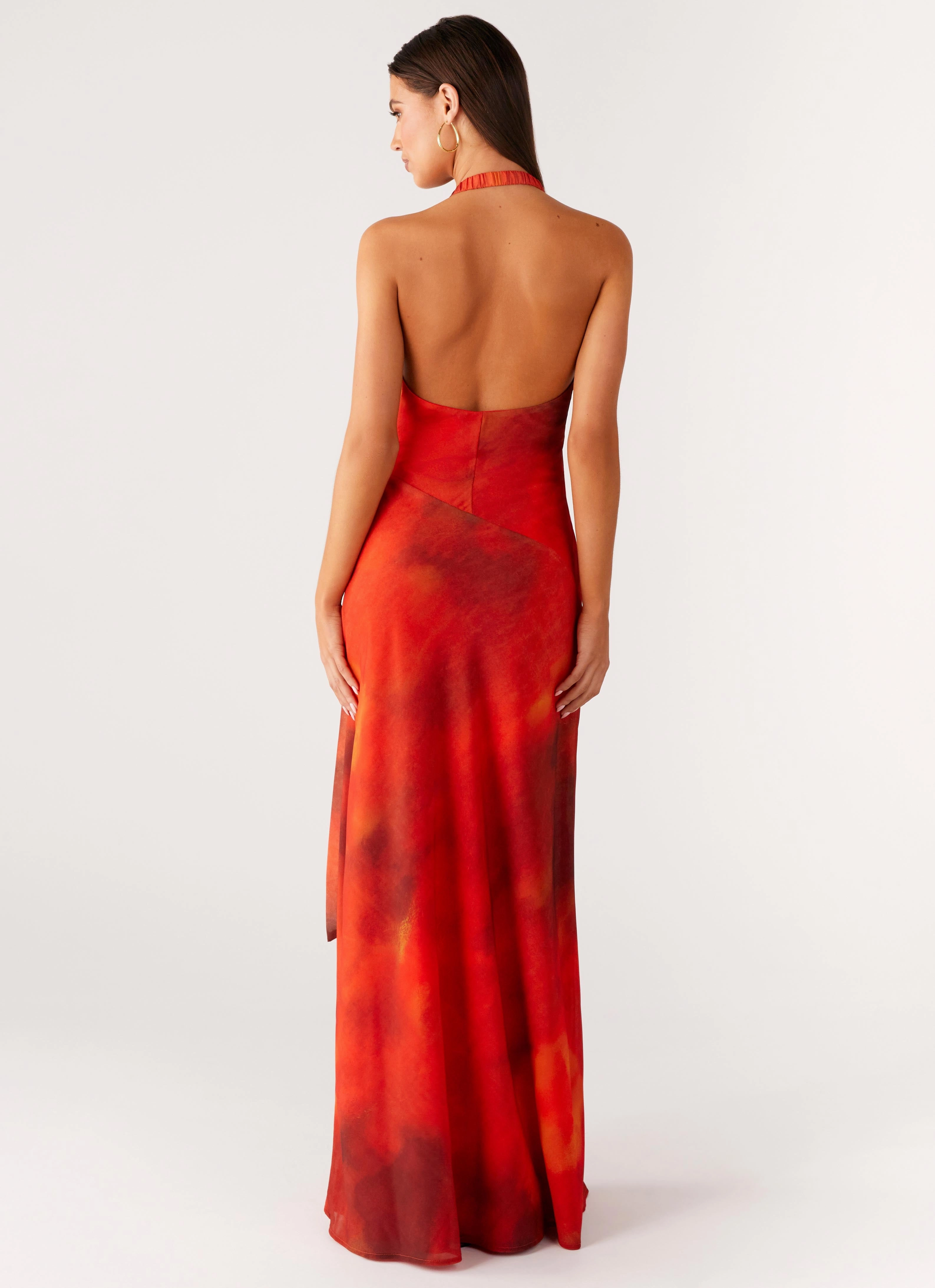 So Chic Maxi Dress - Scarlet Blur Elegant Everyday