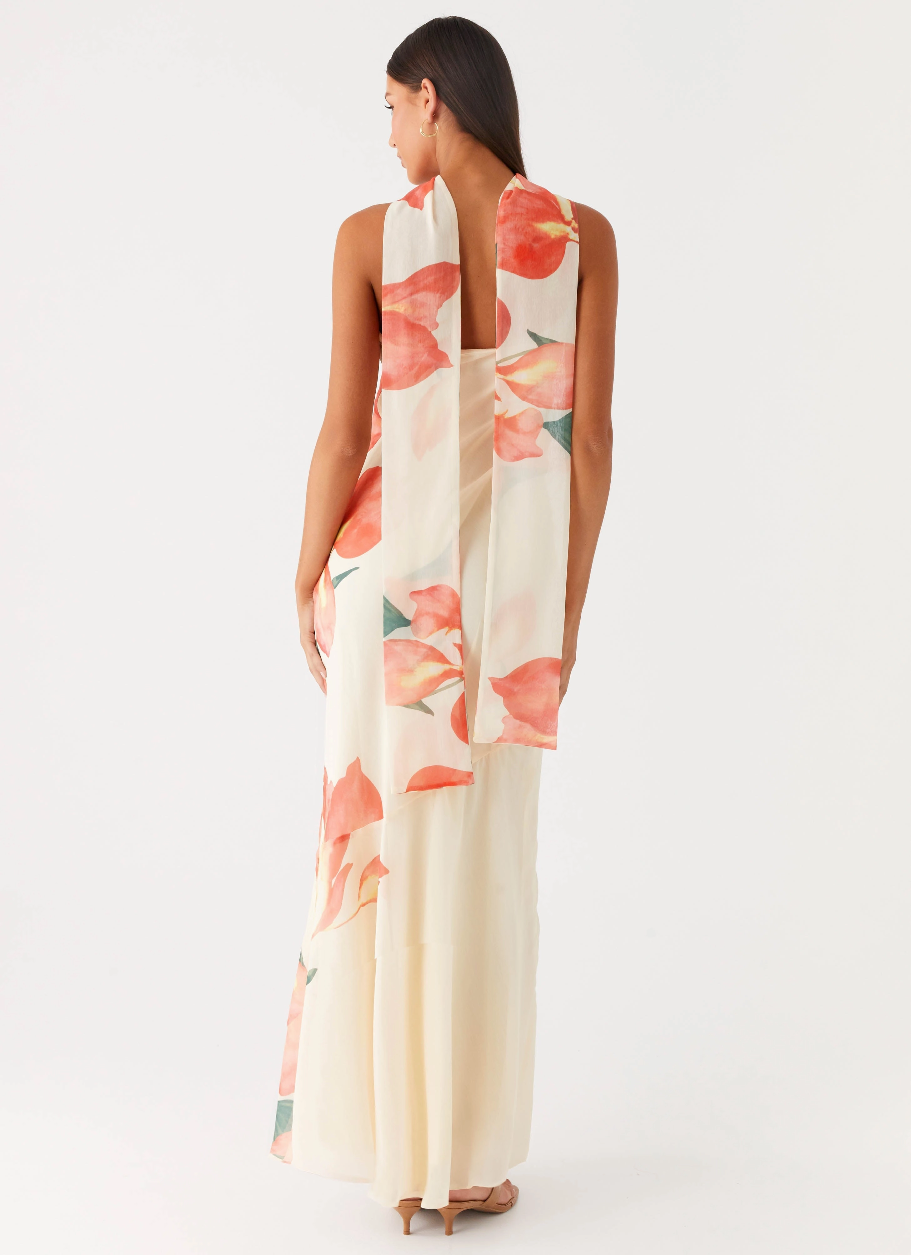 Art-Gallery Silky-Lining Under The Pagoda Maxi Dress - Siena Floral