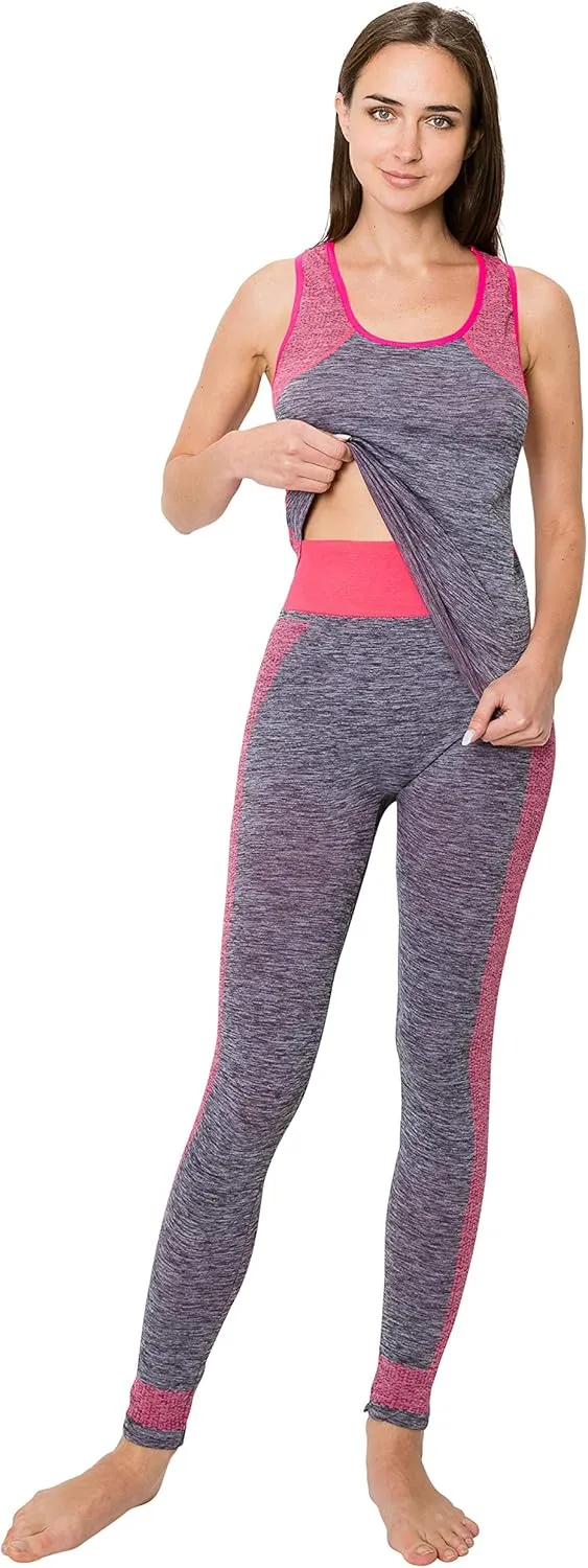 ALWAYS Activewear for Women Set - Super Stretch Yoga Top High Waisted Leggings
