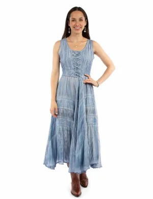 Always Style Scully Womens Full Length Lace-Up Tie-Dye 100% Rayon S/L Dress Scully Womens Full Length Lace-Up Tie-Dye 100% Rayon S/L Dress Casual Musthave Rainy Day High Quality