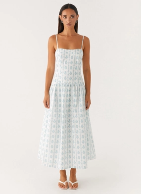 Amelie Midi Dress - Sweet Daydream Print Modern Fit Amelie Midi Dress - Sweet Daydream Print Subtle Flow