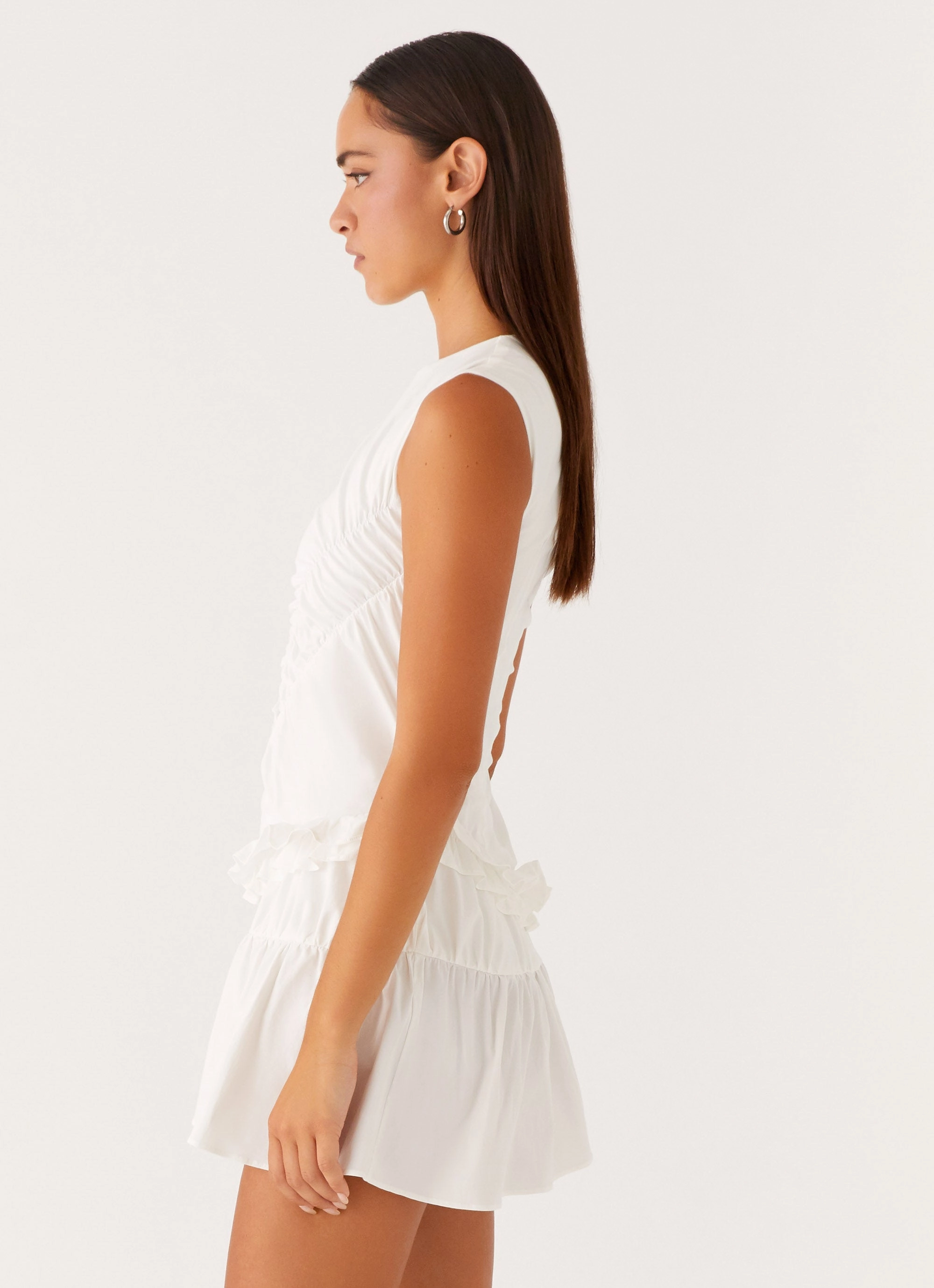 Anders Mini Dress - White Clean Outfit