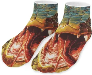 Angry Snake Unisex Activewear Ankle Socks Lightweight Low Cut And No Show Socks