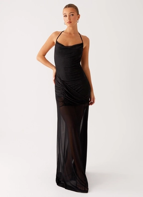 Animal Print Mckinley Maxi Dress - Black Mckinley Maxi Dress - Black Subtle Mood