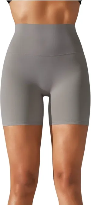 Anna-Kaci Women's High Waist Seamless Biker Shorts with Compression Fit