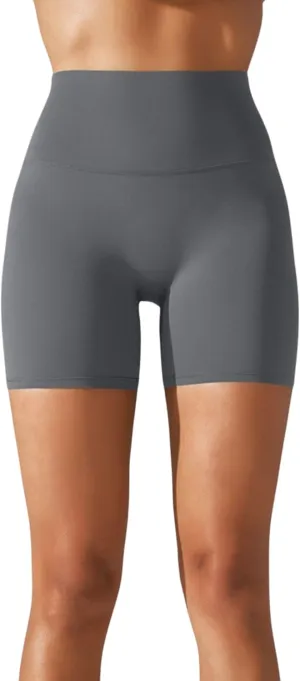 Anna-Kaci Women's High Waist Seamless Biker Shorts with Compression Fit