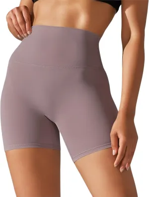 Anna-Kaci Women's High Waist Seamless Biker Shorts with Compression Fit