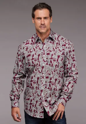 Anti Pilling Stetson Mens 2035 Country Paisley Wine 100% Cotton 1 Pkt L/S Shirt Stetson Mens 2035 Country Paisley Wine 100% Cotton 1 Pkt L/S Shirt Timeless Piece