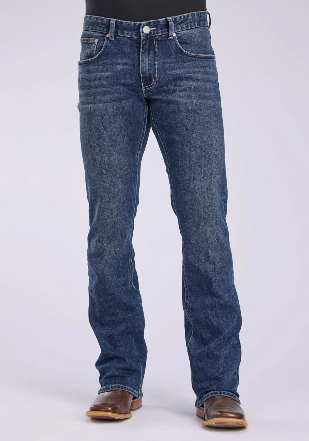 Non Restrictive Thigh Tin Haul Mens 1661 Jagger Stretch Blue Cotton Blend 2 Tone Jeans