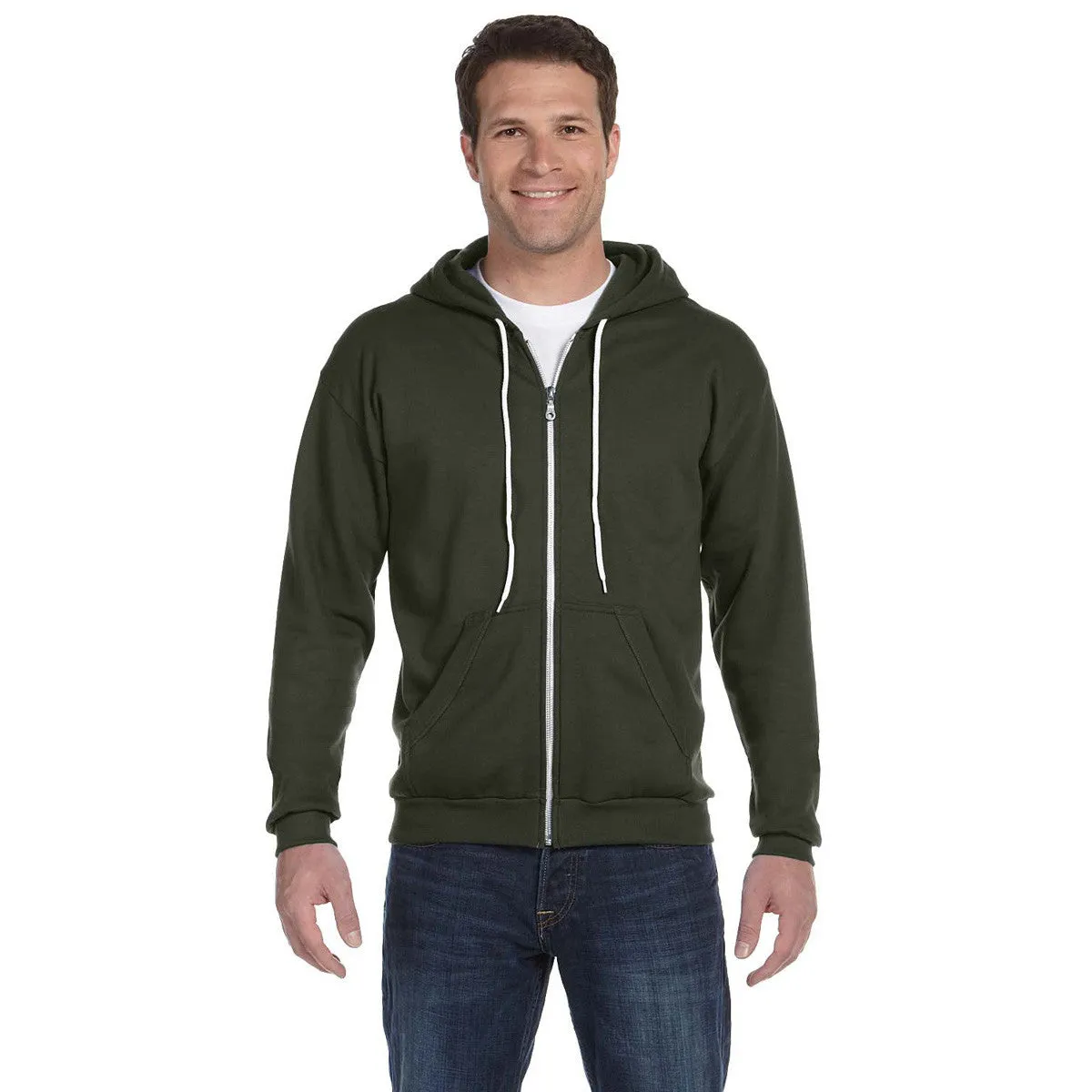 Anvil Men's City Green Full-Zip Hooded Fleece