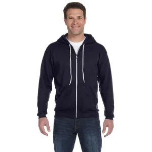 Anvil Men's Navy Full-Zip Hooded Fleece