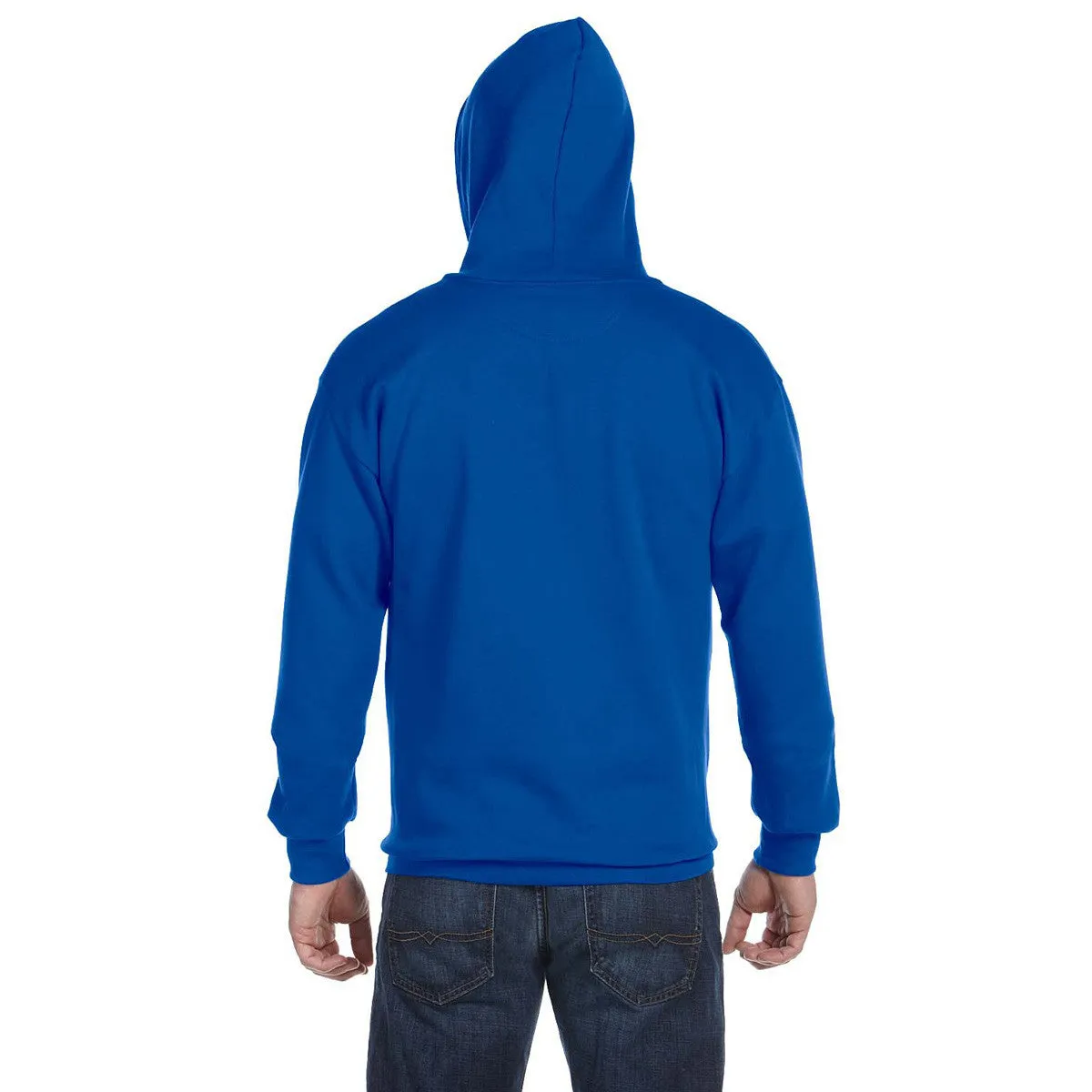 Anvil Men's Royal Blue Full-Zip Hooded Fleece