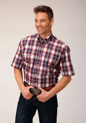 Any Occasion Roper Mens 1553 Independence Plaid Blue 100% Cotton Btn S/S Shirt Roper Mens 1553 Independence Plaid Blue 100% Cotton Btn S/S Shirt Abrasion Resistant Edges