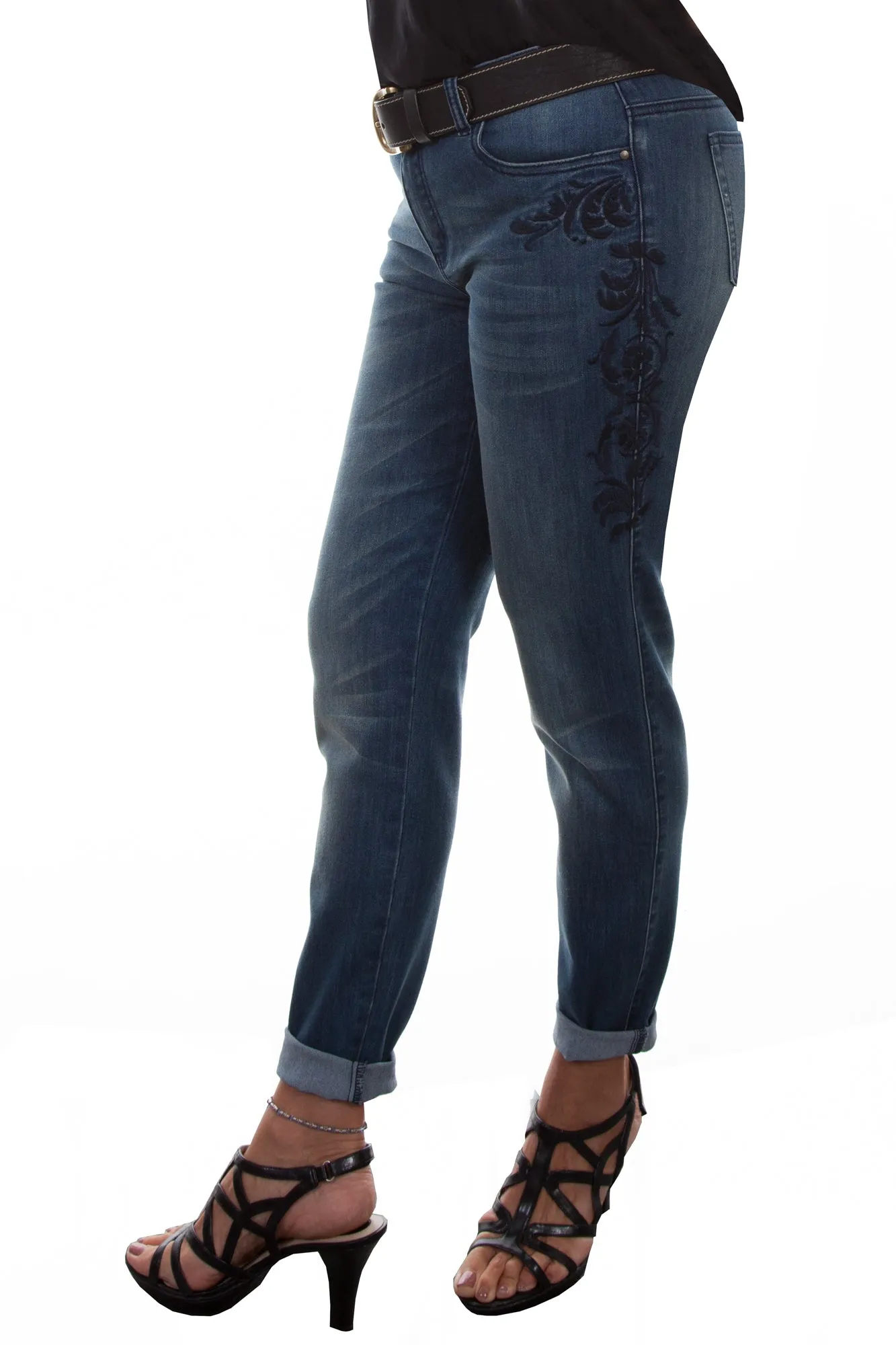 Scully Womens Blue Cotton Blend Tonal Jeans Winter Fashion