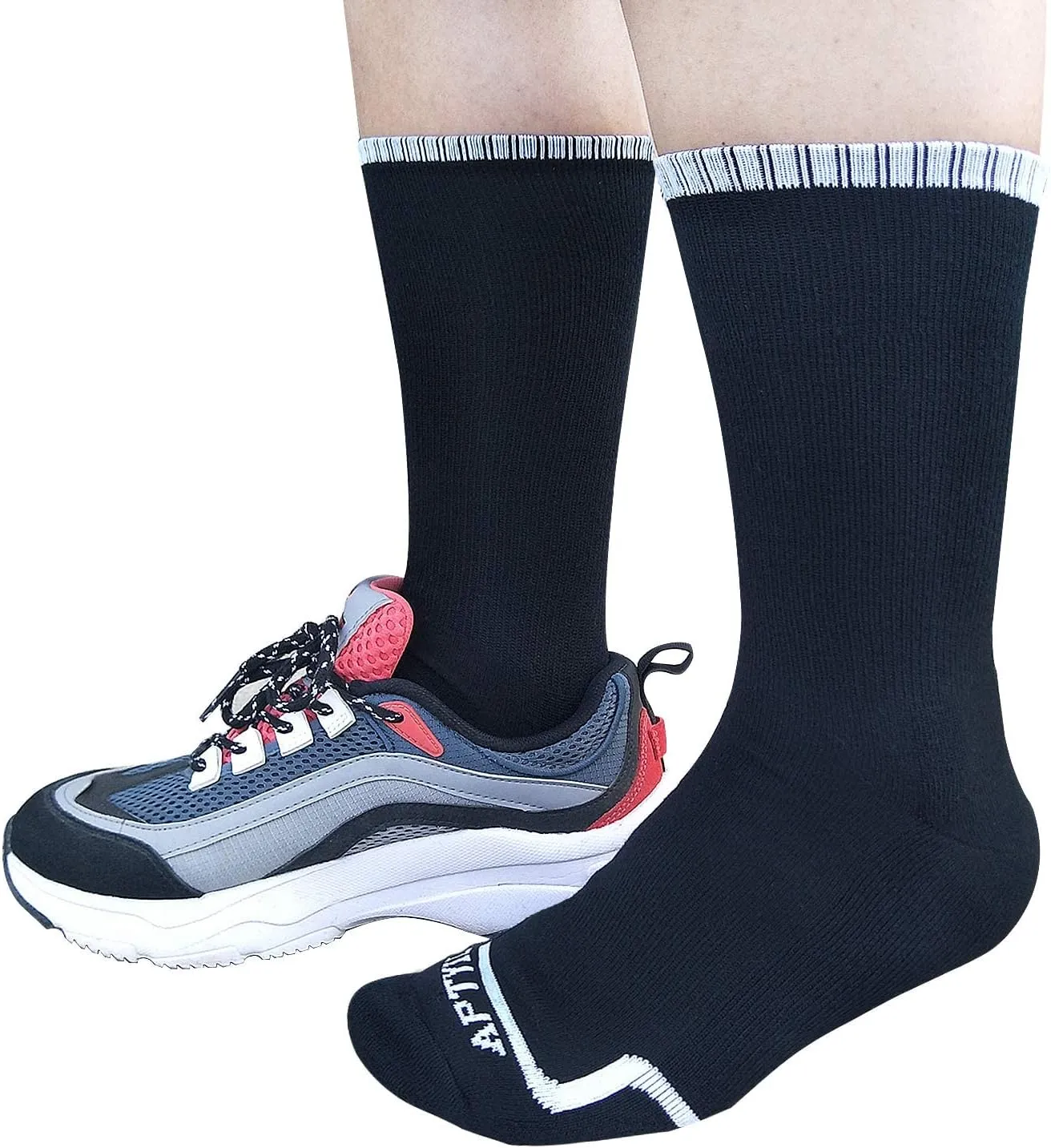 APTYID Men's Moisture Wicking Cushioned Crew Work Boot Socks (4-6 Pairs)