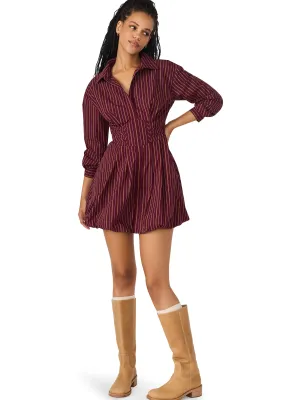 Arielle Dress in Wine Column Shape All-Purpose Wear Glossy Fabric Arielle Dress in Wine
