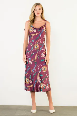 Arm Covering TIE STRAP FLORAL SLIP DRESS All Moments TIE STRAP FLORAL SLIP DRESS
