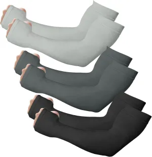 Arm Sleeves for Men Women to Cover Arms with Thumb Holes, Sun UV Protection Arm Warmers, for Volleyball Football Golf