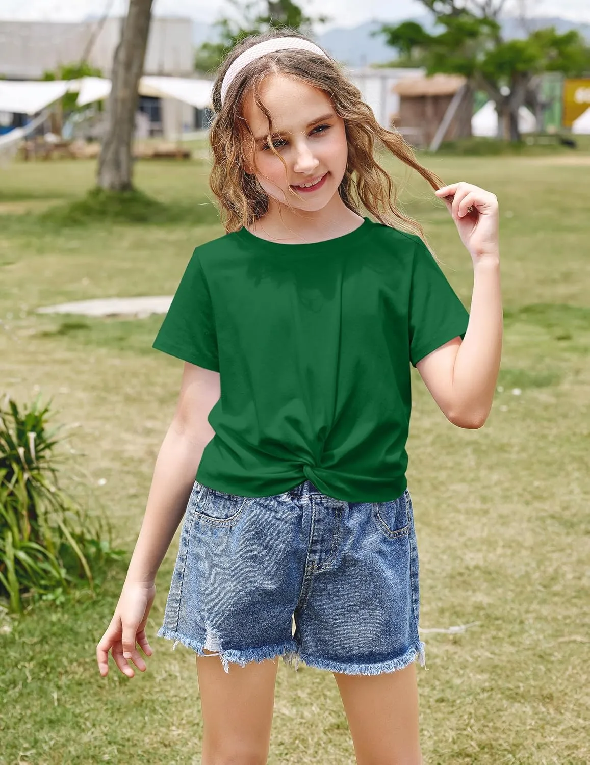 Arshiner Girls Casual Tie Dye Short-Sleeve T-Shirt