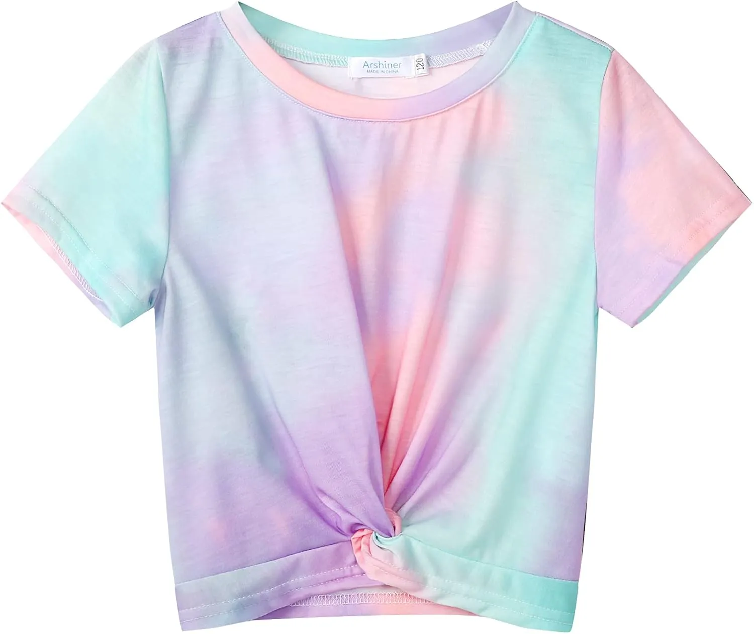 Arshiner Girls Casual Tie Dye Short-Sleeve T-Shirt