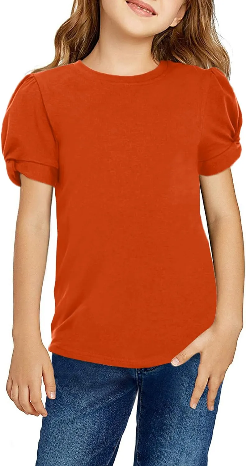 Arshiner Girls T Shirts Twist Short Sleeve Summer Tee