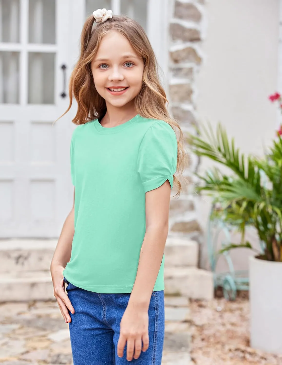 Arshiner Girls T Shirts Twist Short Sleeve Summer Tee