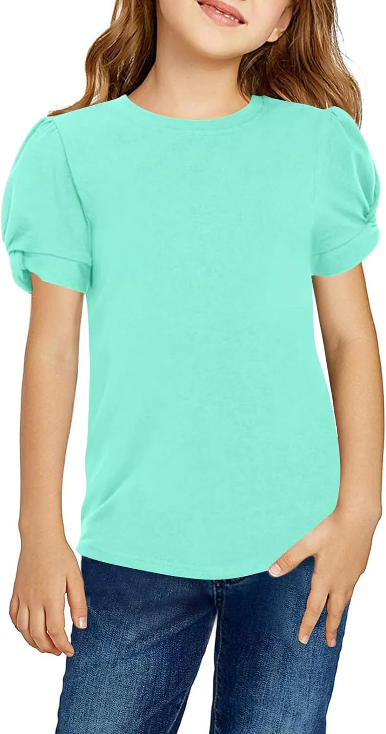Arshiner Girls T Shirts Twist Short Sleeve Summer Tee