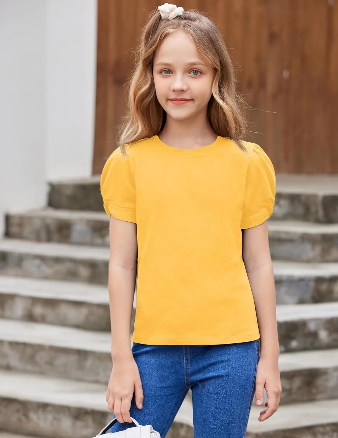 Arshiner Girls T Shirts Twist Short Sleeve Summer Tee