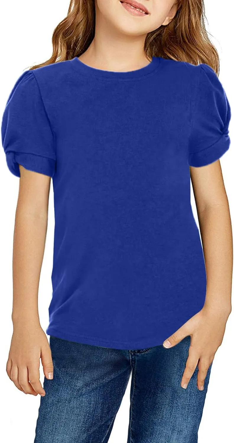 Arshiner Girls T Shirts Twist Short Sleeve Summer Tee