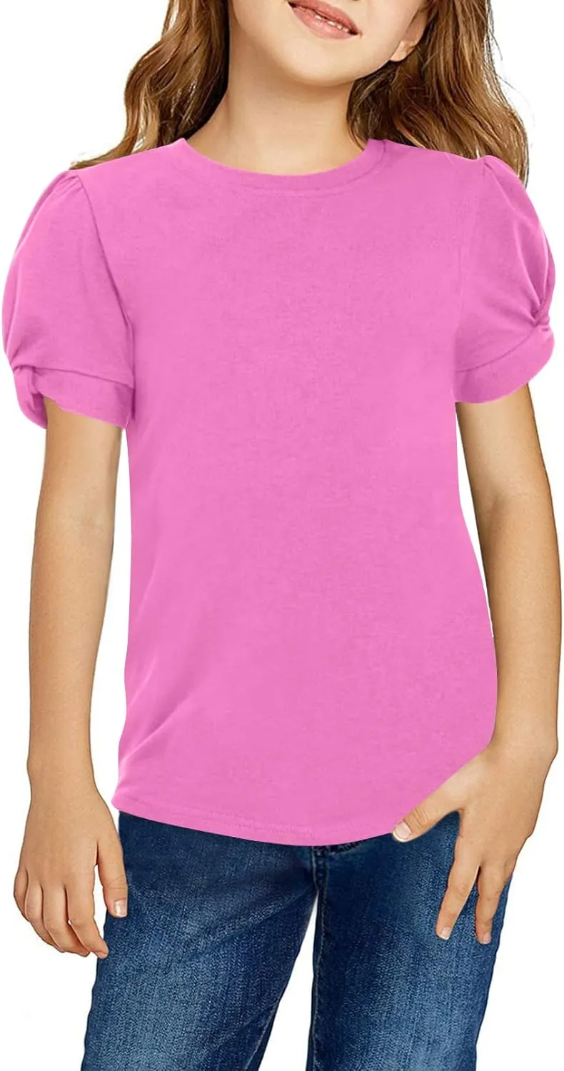 Arshiner Girls T Shirts Twist Short Sleeve Summer Tee