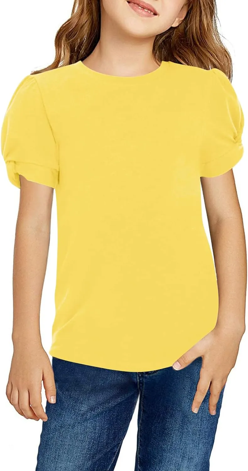 Arshiner Girls T Shirts Twist Short Sleeve Summer Tee