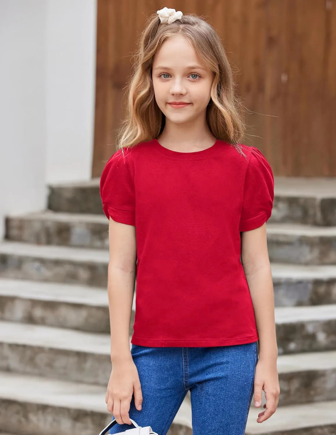 Arshiner Girls T Shirts Twist Short Sleeve Summer Tee