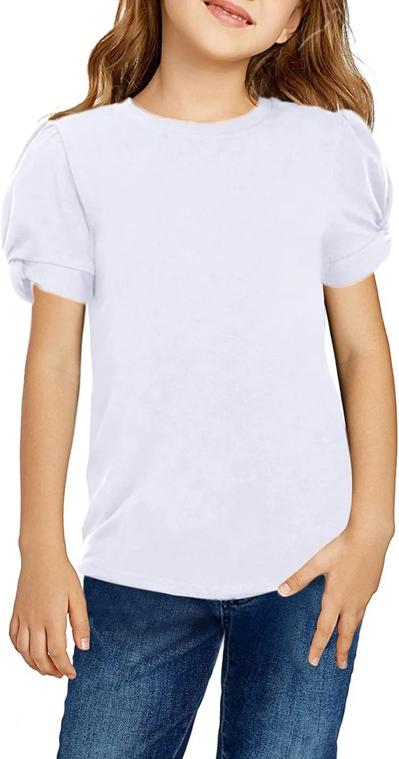 Arshiner Girls T Shirts Twist Short Sleeve Summer Tee
