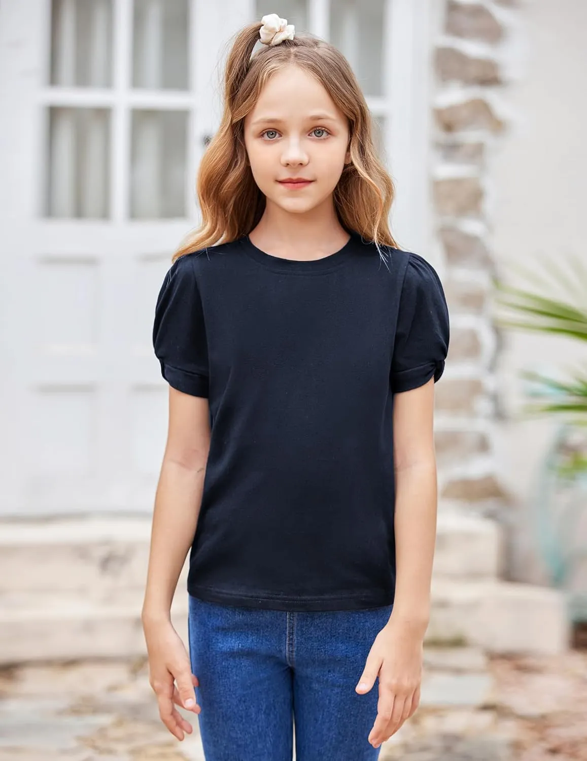 Arshiner Girls T Shirts Twist Short Sleeve Summer Tee