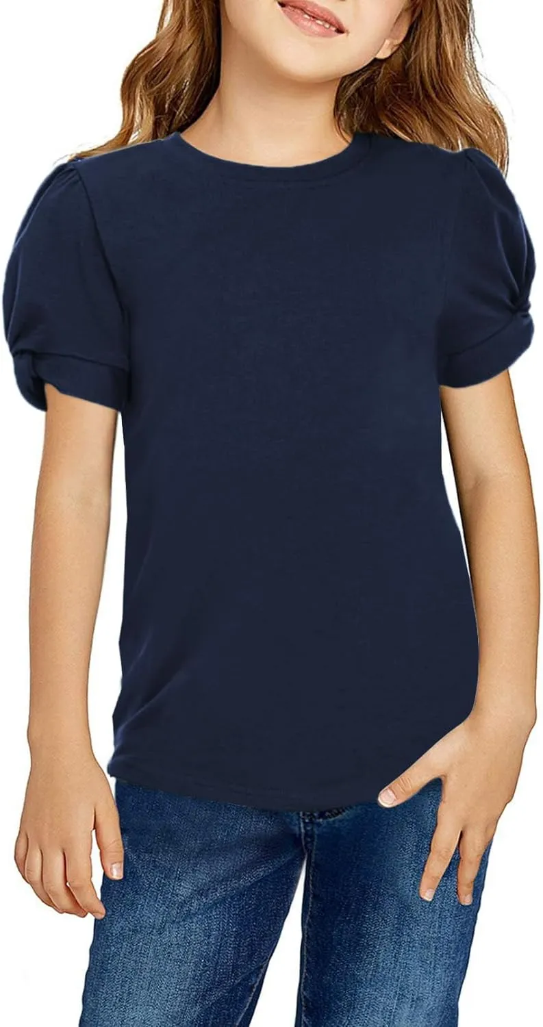 Arshiner Girls T Shirts Twist Short Sleeve Summer Tee
