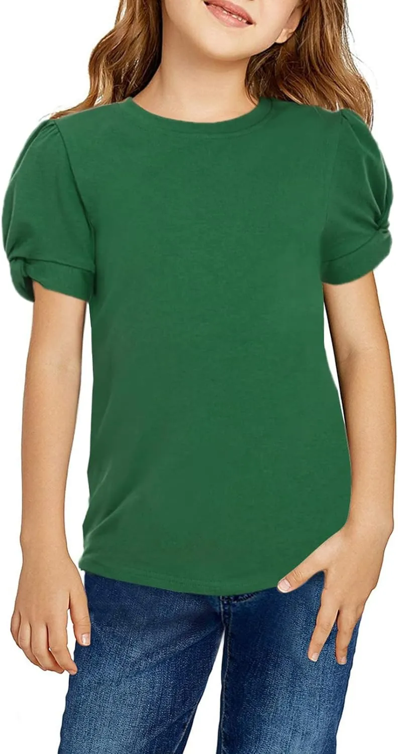 Arshiner Girls T Shirts Twist Short Sleeve Summer Tee