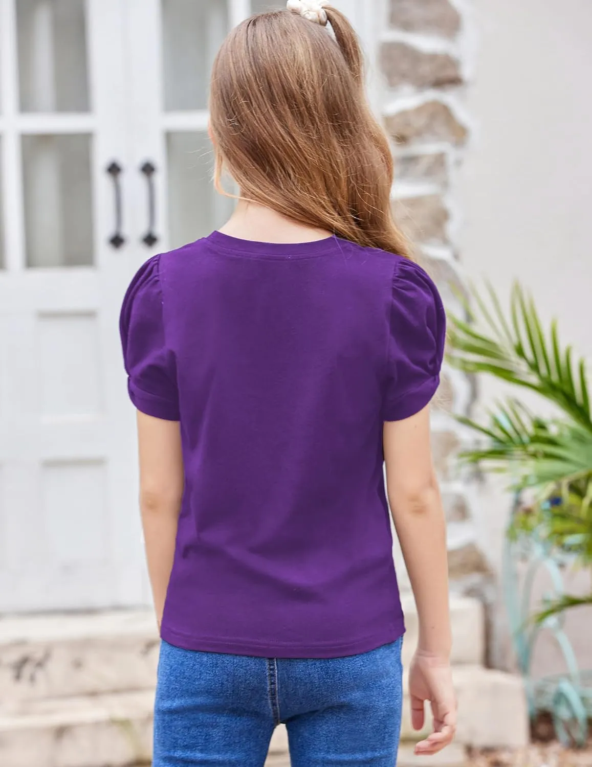 Arshiner Girls T Shirts Twist Short Sleeve Summer Tee