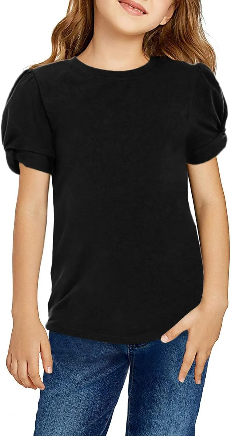 Arshiner Girls T Shirts Twist Short Sleeve Summer Tee
