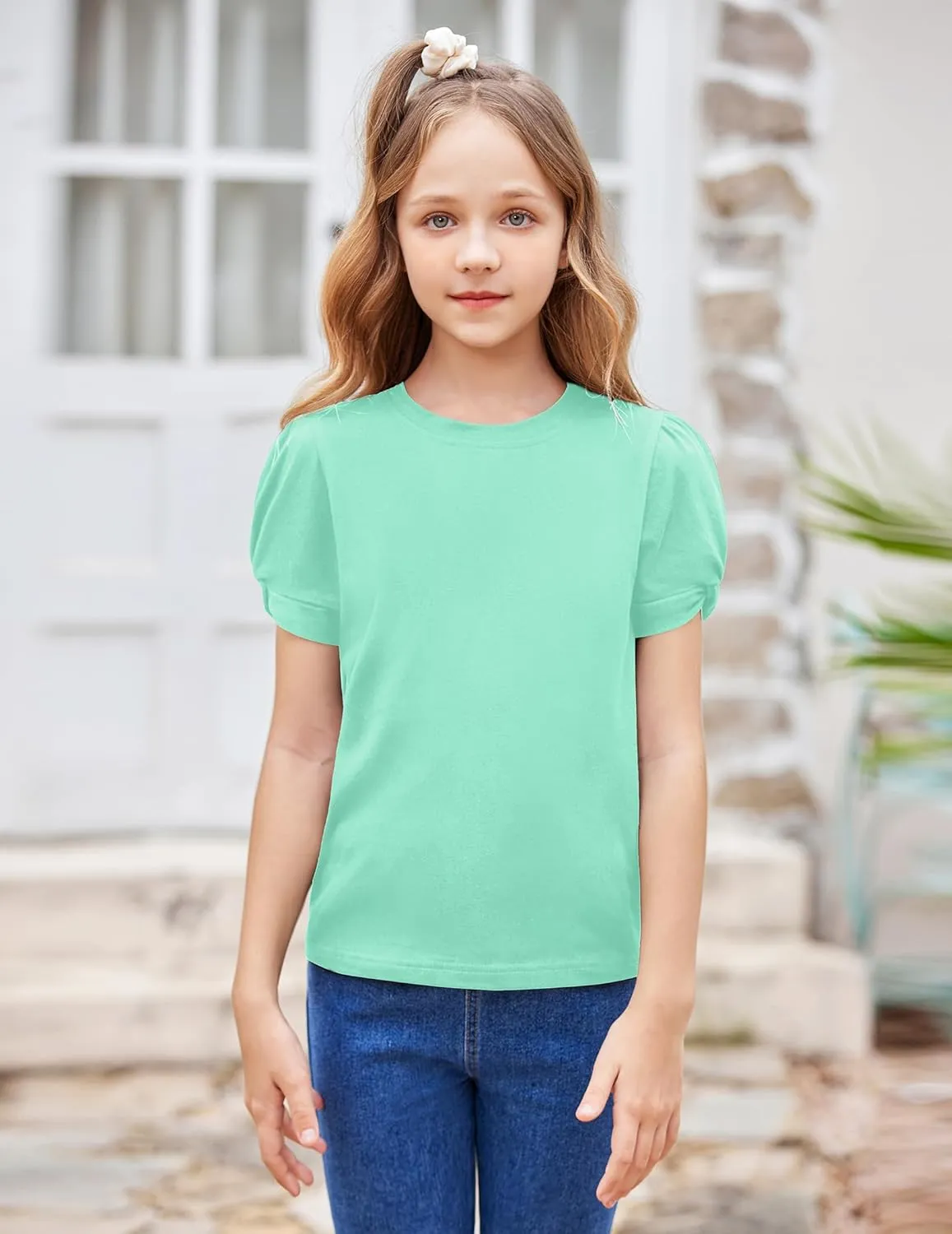 Arshiner Girls T Shirts Twist Short Sleeve Summer Tee