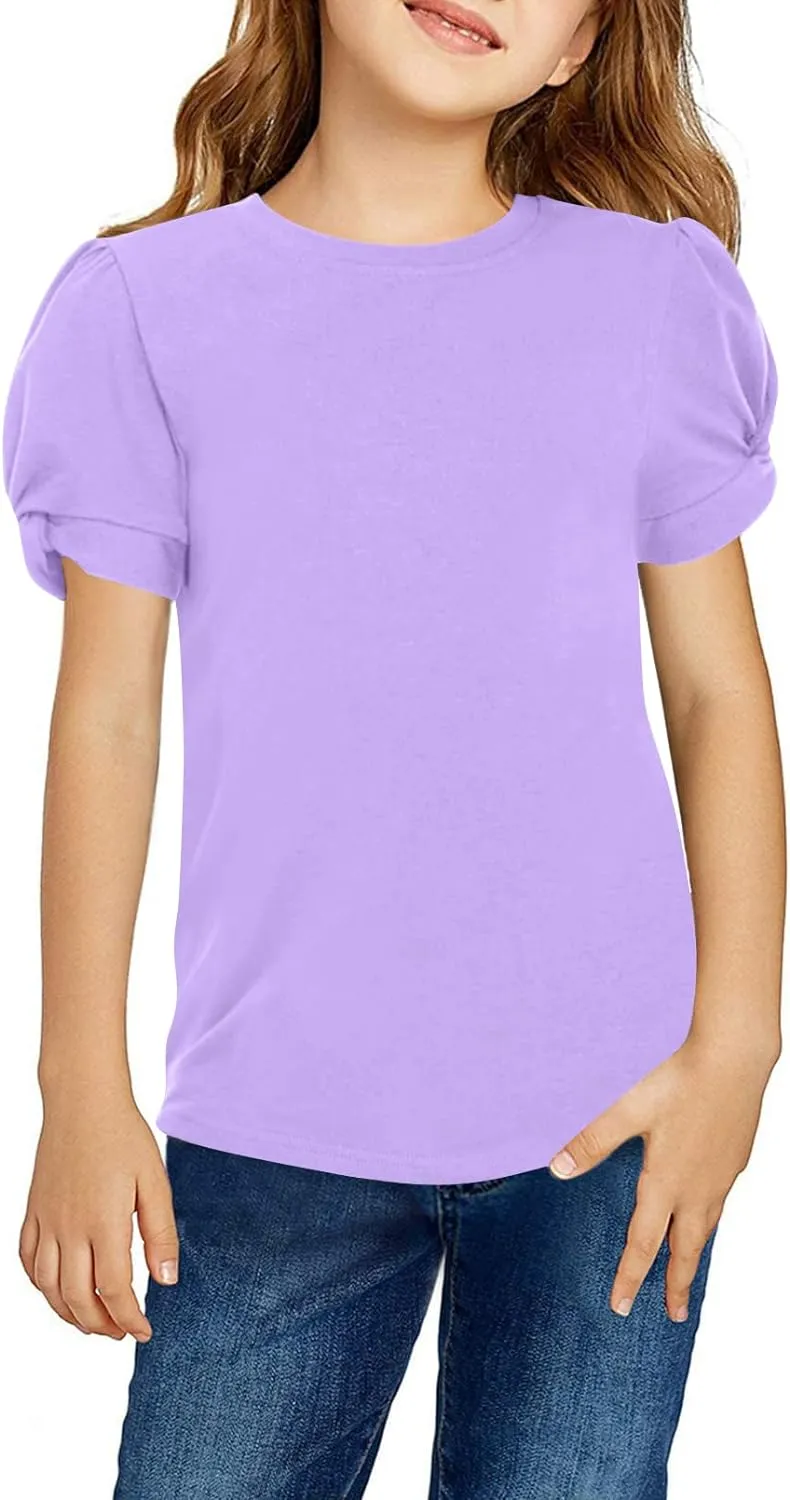 Arshiner Girls T Shirts Twist Short Sleeve Summer Tee