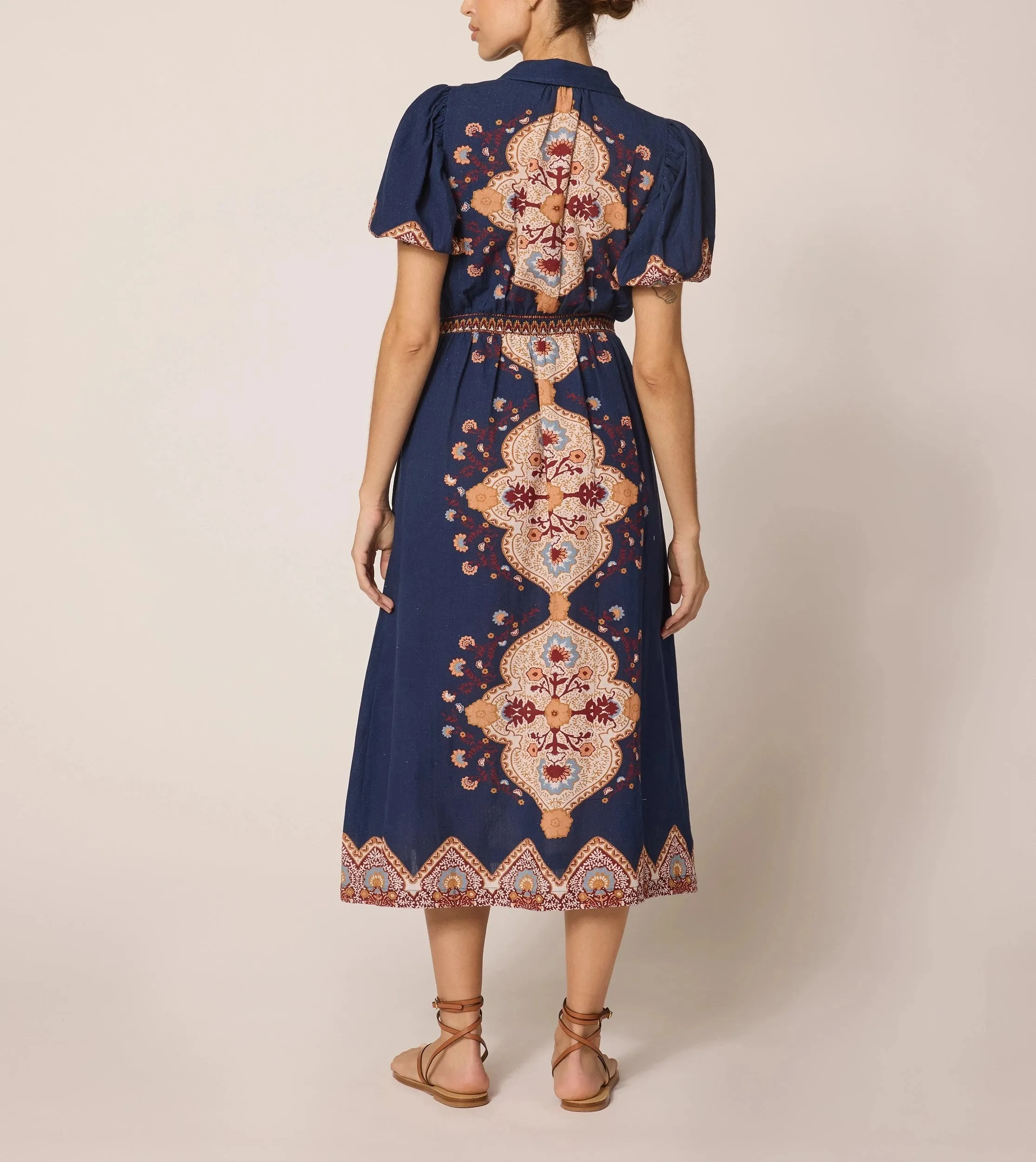 Asha Midi Dress | Navy Lagos Trendy Silhouette