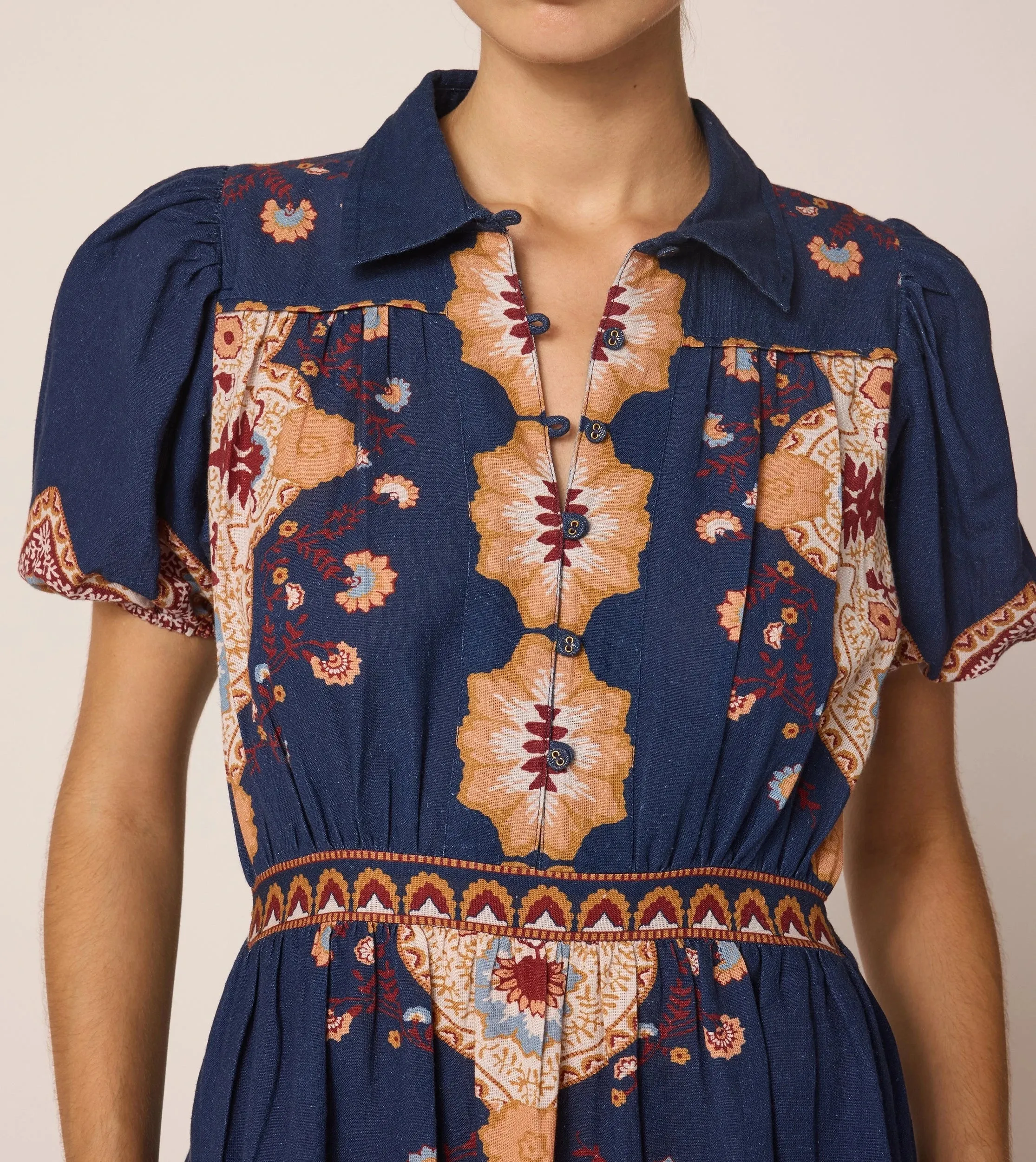 Glamorous look Asha Midi Dress | Navy Lagos
