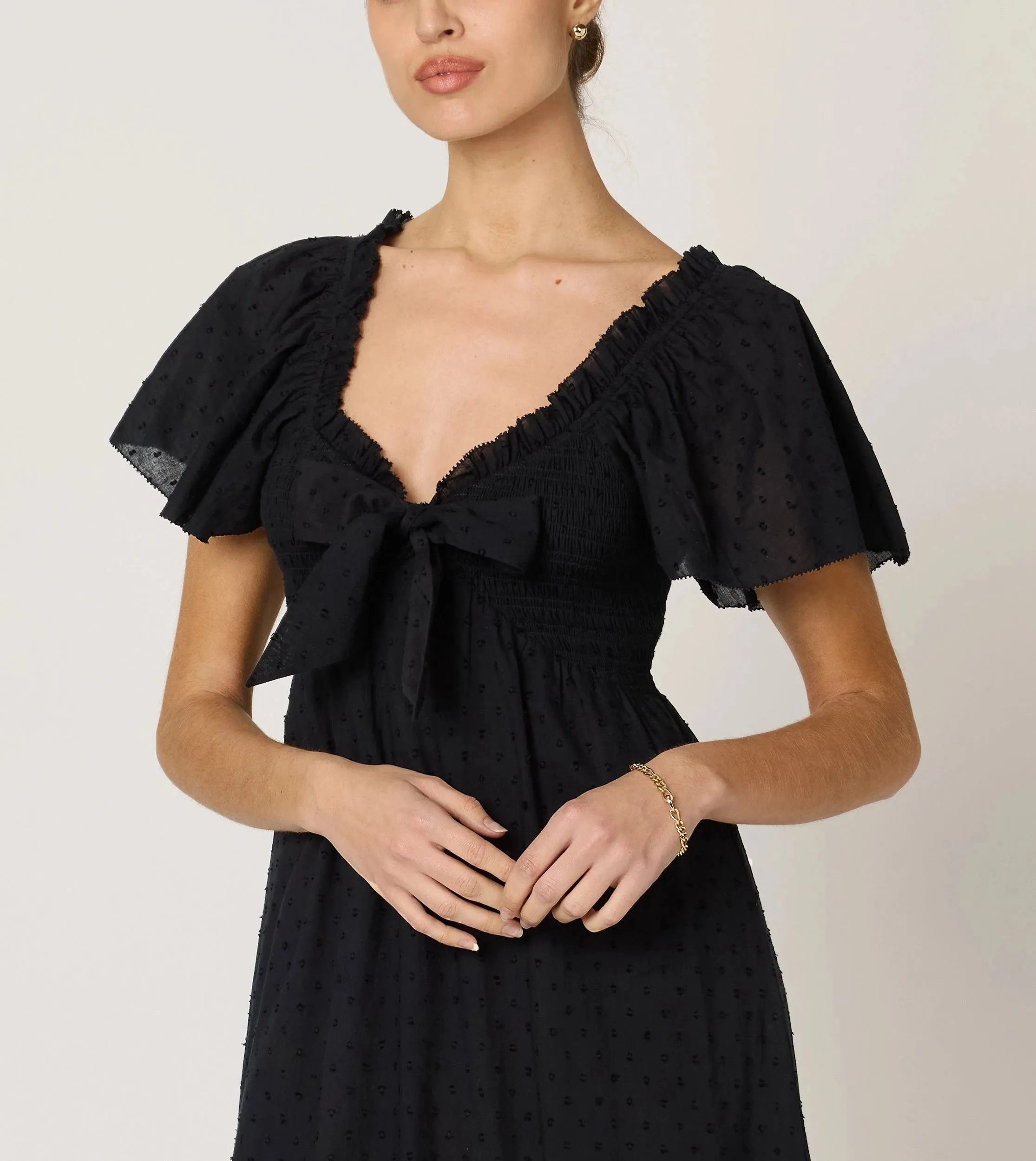 soft look Ashlyn Midi Dress | Black
