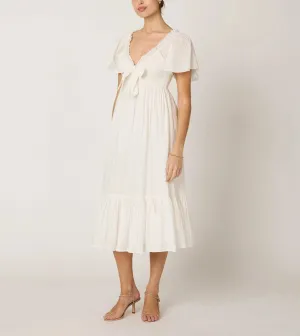 Ashlyn Midi Dress | Ivory Cozy Garment Ashlyn Midi Dress | Ivory Daily Wear