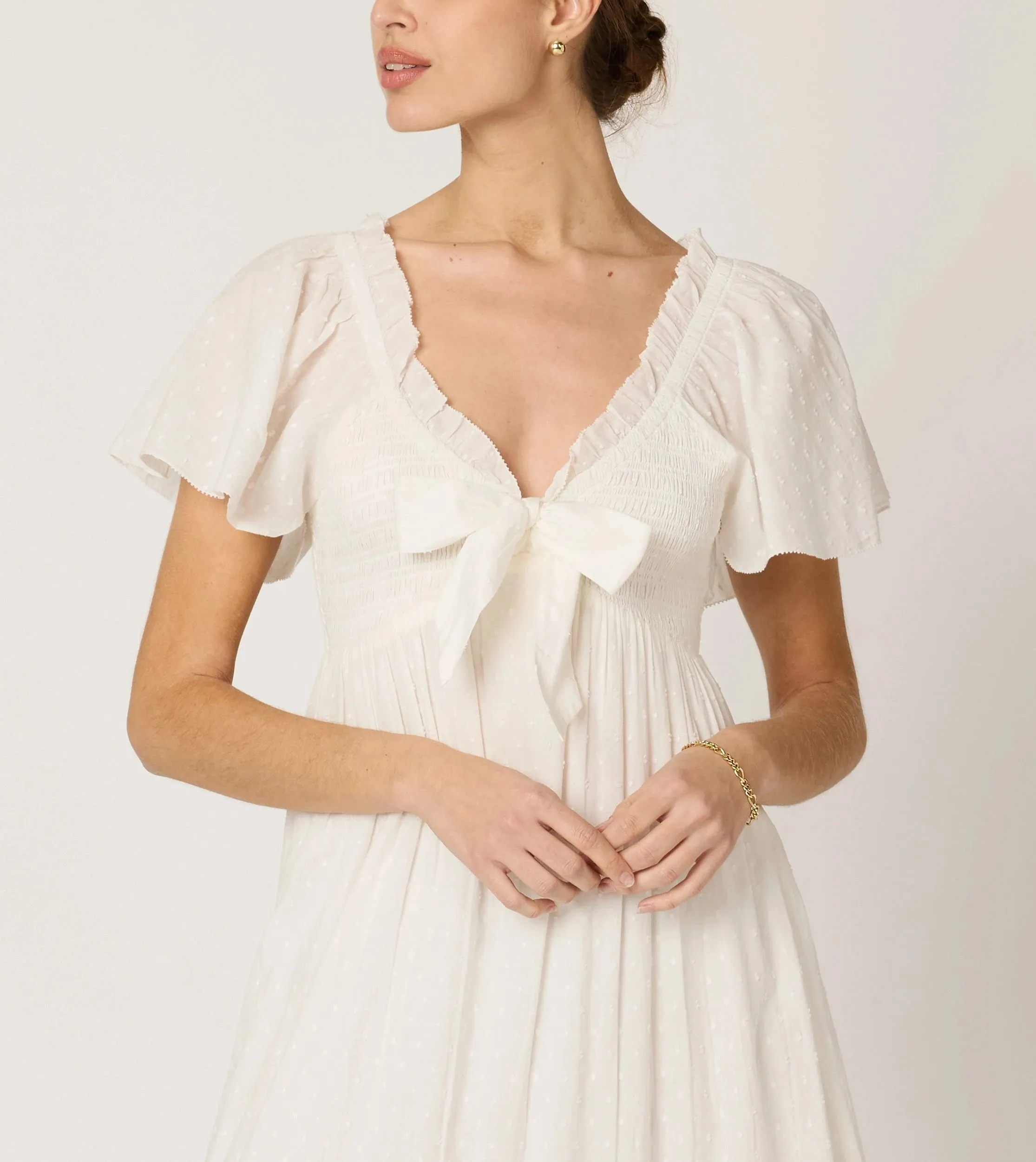 Refined Aesthetic Sleek Presence Ashlyn Midi Dress | Ivory