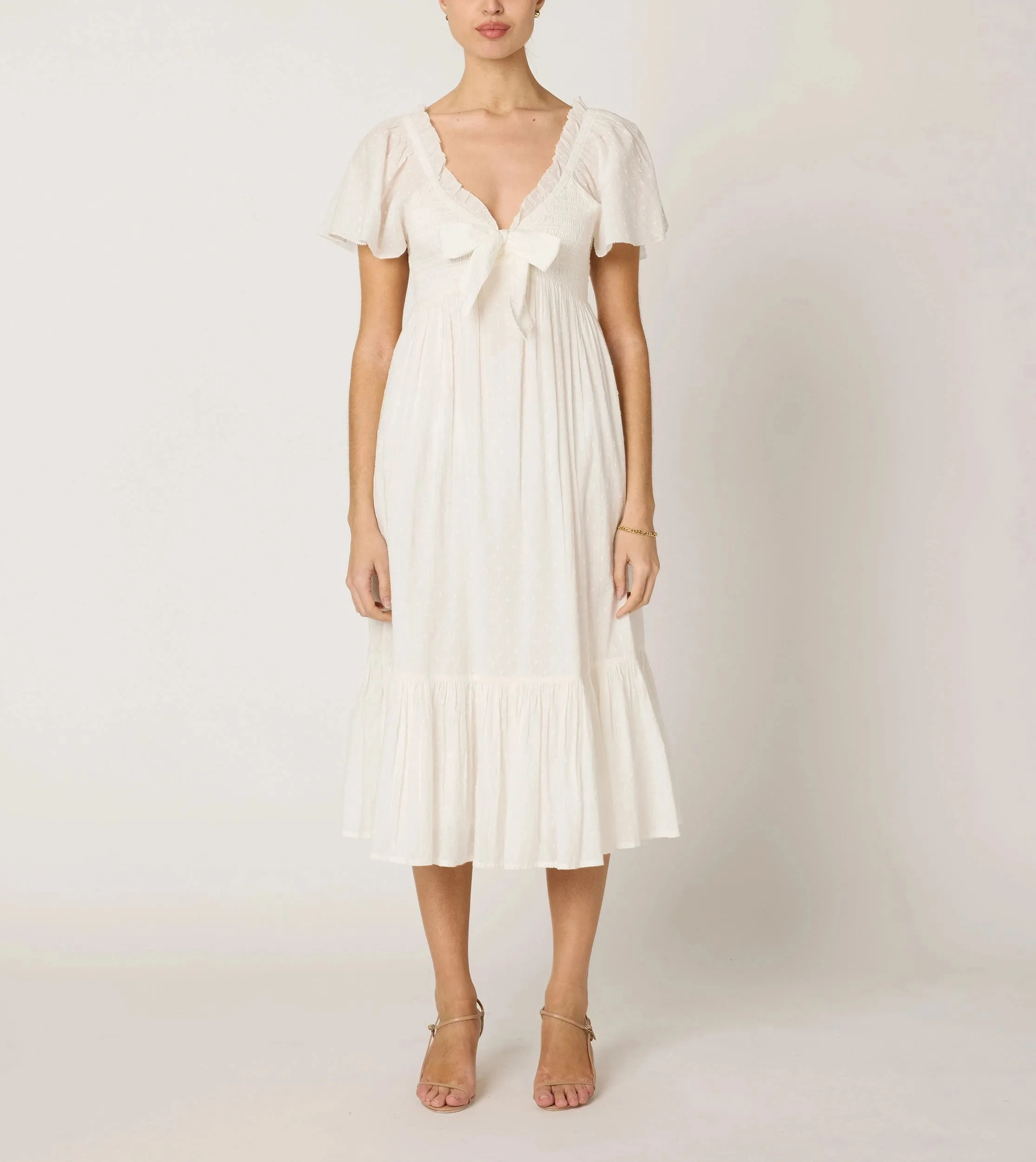 Ashlyn Midi Dress | Ivory Perfect Proportion Red Carpet
