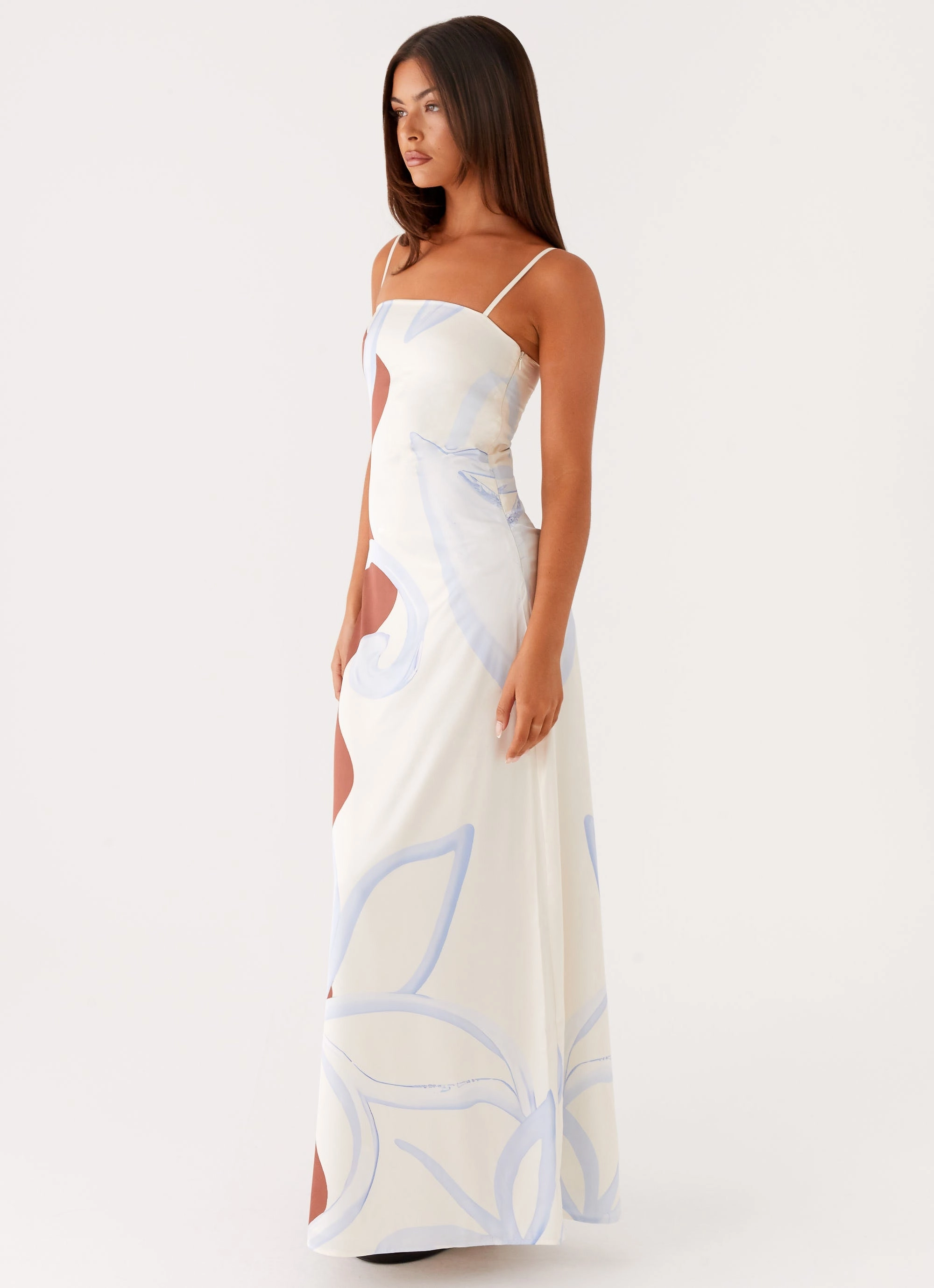 Aster Bloom Maxi Dress - Bloom Wave Print Weekend Style