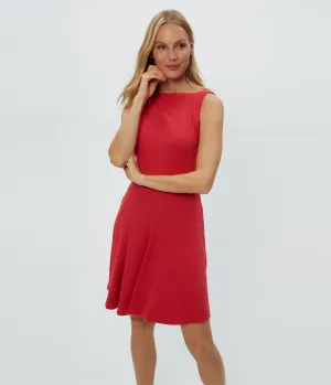 Asymmetric Hem ANDY ULTRA RIB MINI SKATER DRESS Emerging-Brand ANDY ULTRA RIB MINI SKATER DRESS