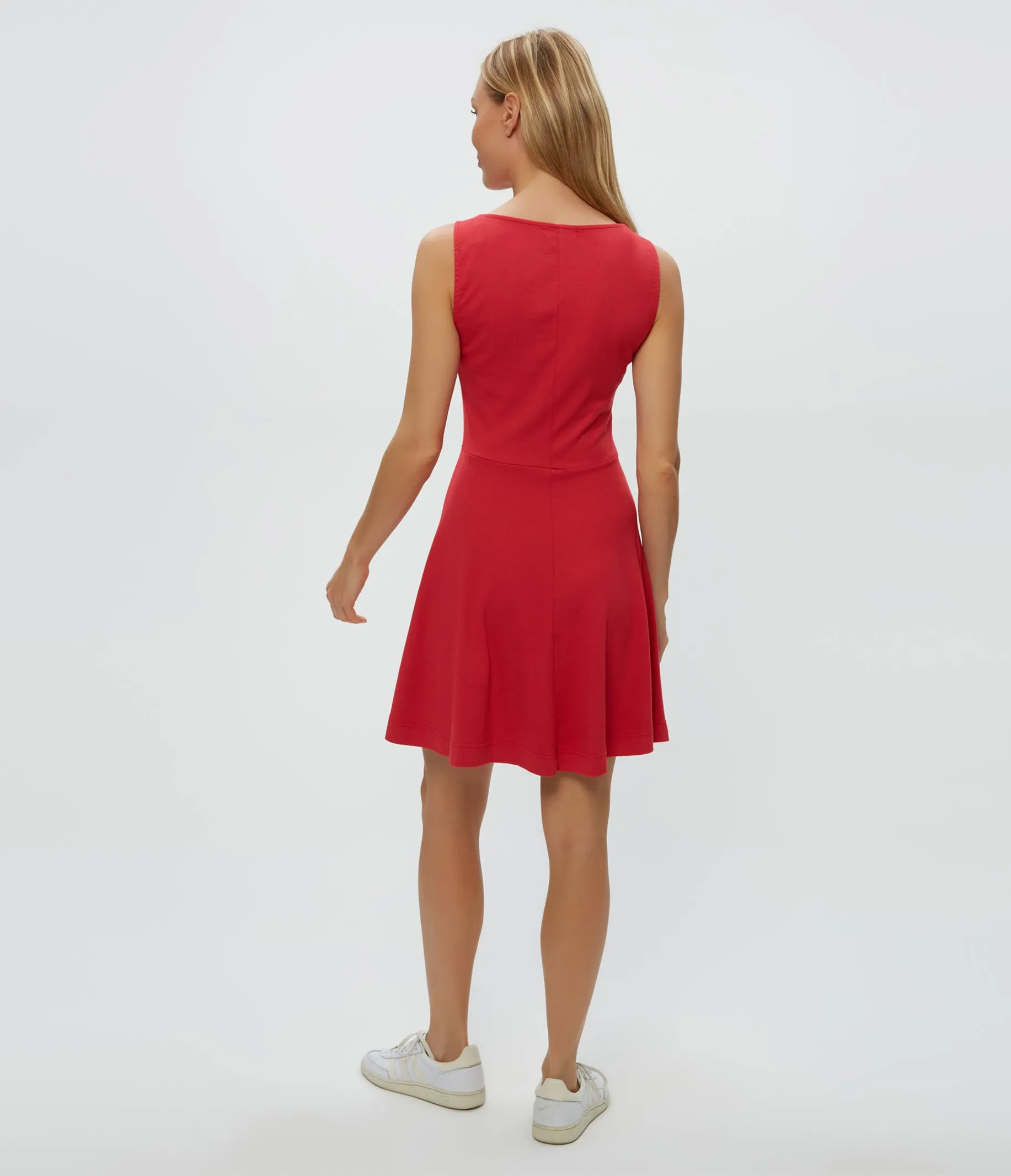 ANDY ULTRA RIB MINI SKATER DRESS Subtle Texture